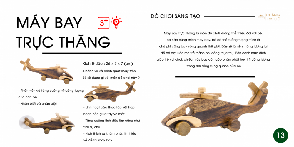 May Bay Truc Thang Go Do Choi
