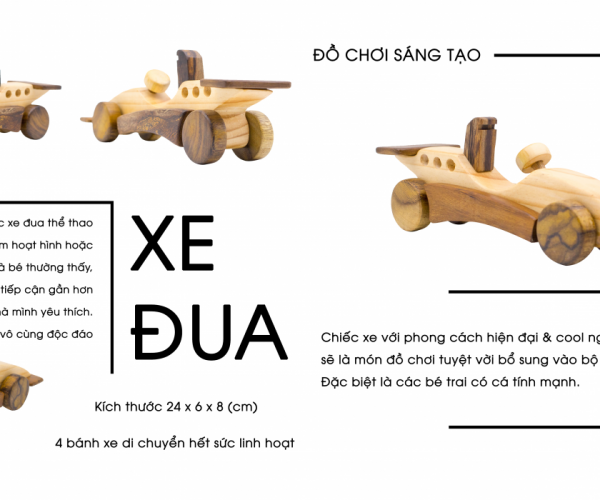 Xe đua gỗ đồ chơi